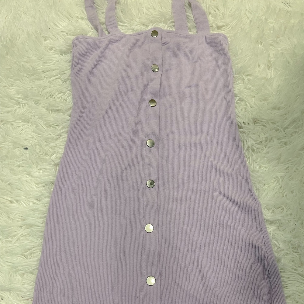 Purple midi dress